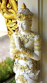 angel figure at buddhist temple,Chiangrai,Thailand