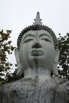 head of big buddha image,Phayao temple,Thailand