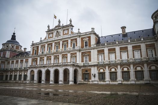 Power, majestic palace of Aranjuez in Madrid, Spain