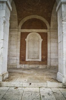 Arcs, majestic palace of Aranjuez in Madrid, Spain