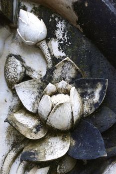 lotus figure in thai stucco art,Chiang rai temple,Thailand