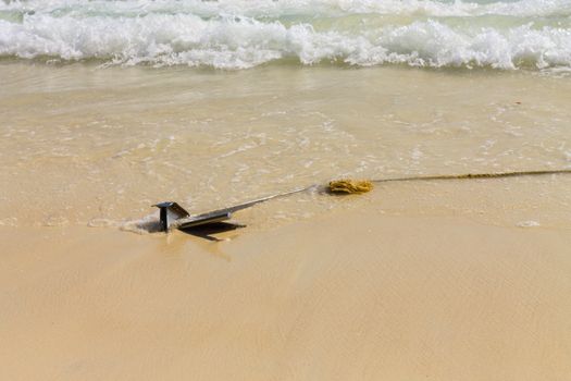 Anchored Boat on the Beach