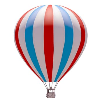 Hot air balloon. Isolated on the white background