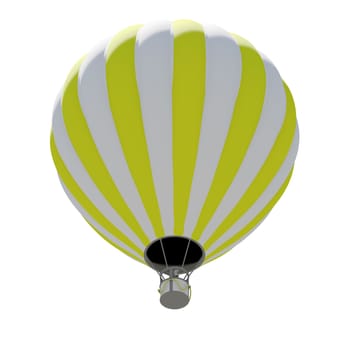 Hot air balloon. Isolated on the white background