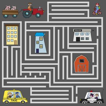game for children: easy maze 