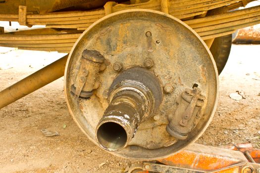 Garages and car repairing shaft wheels