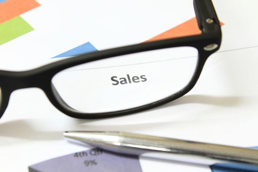 Business background, financial data concept