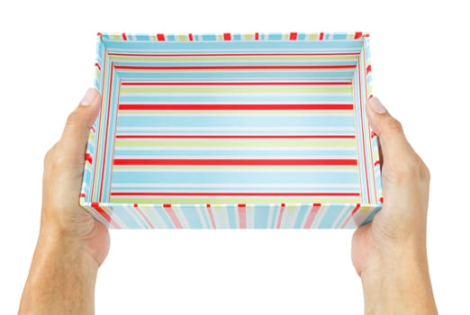 hands holding gift box