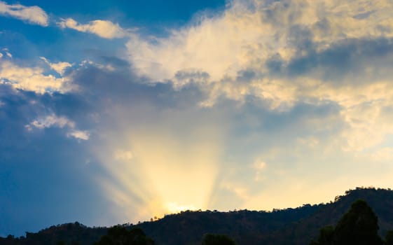 Colorful sky at sunset