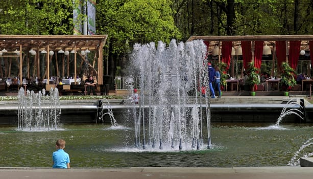 fountains in the city Park