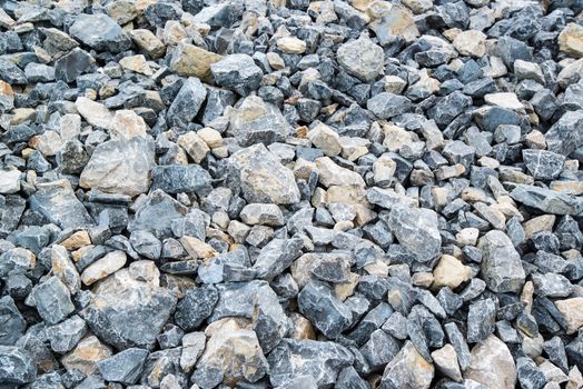 Pile of rocks used on construction site