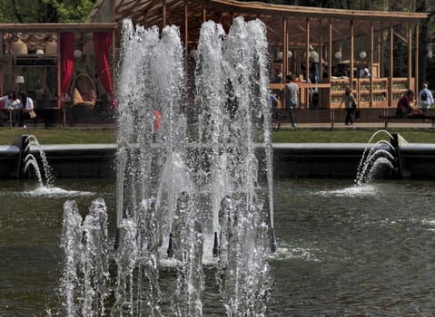fountains in the city Park