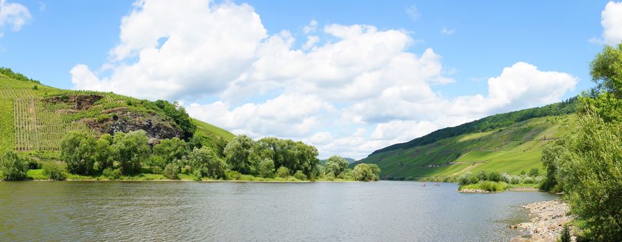 Moselle near Burg panorama