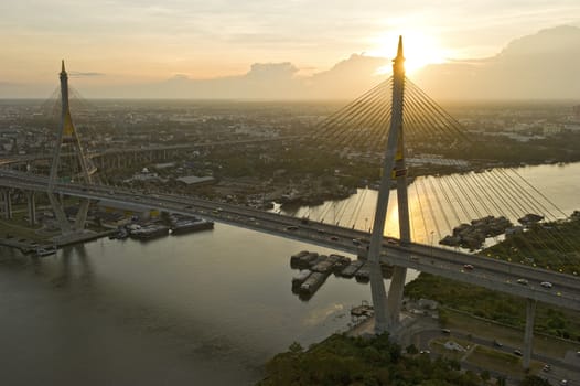 Bhumibol Bridge, Bangkok, Thailand