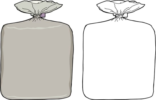 Generic isolated bags in color and white