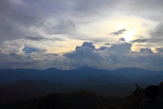 Views of the valley to the high peaks of 1200 meters in the national park