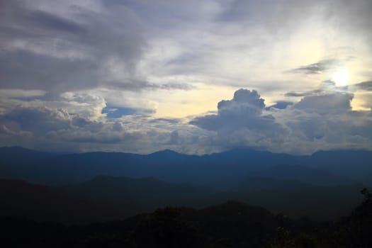 Views of the valley to the high peaks of 1200 meters in the national park