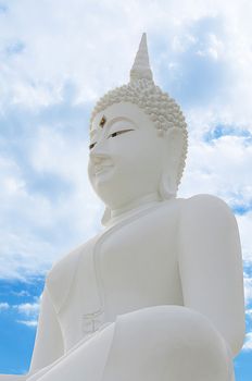 The White Seated Buddha Image in Attitude of Subduing Mara