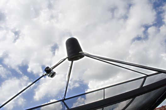 The Satellite Signal Wave Receiver Dish for Television