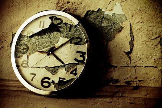 Grunge Clock Background Texture