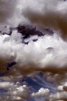 The Fluffy Cloudy Deep Blue Sky Scape 061