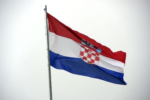 Flag of Croatia against sky