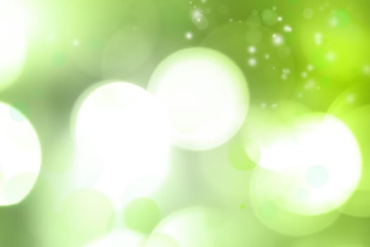 Circles on green tone background