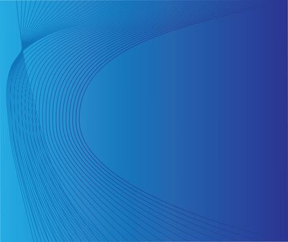 Abstract wave vector background on blue background backdrop