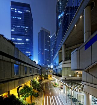 hong kong city at night