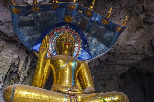 Big Buddha statue close up at Elephant Stone Cave Temple, Thailand