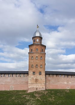Kokuy Tower - the highest tower of Novgorod Detinets ( Kremlin), Velikiy Novgorod, Russia