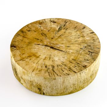 wood cutting board on a white background