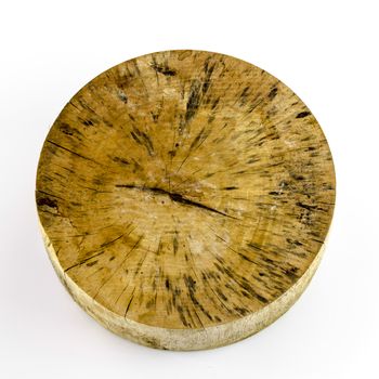 wood cutting board on a white background