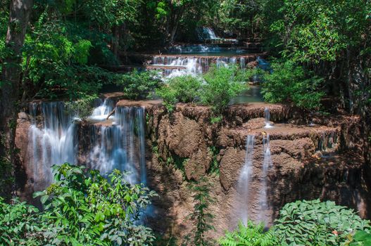 Waterfall  Huay Mae Kamin Kanchanaburi of Thailand