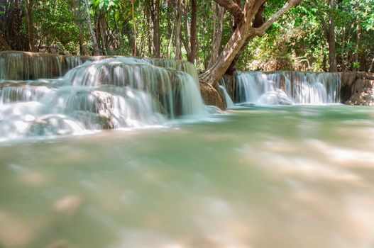 Waterfall  Huay Mae Kamin Kanchanaburi of Thailand