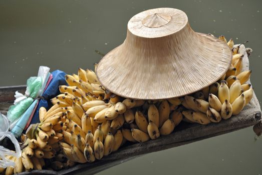 fruits in traditional floating market , Thailand.