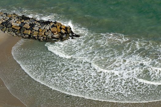 Pier/Breakwater at Rayong beach, Thailand.