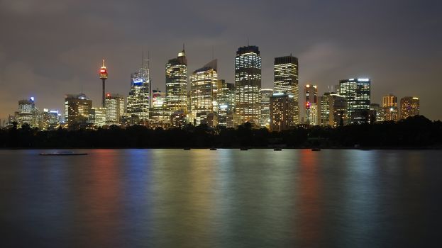 Night skyline of Sydney, Australia