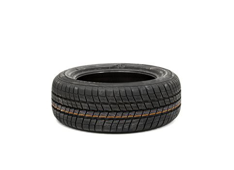 New tyre isolated on white