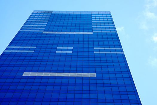 Modern office building detail, glass surface