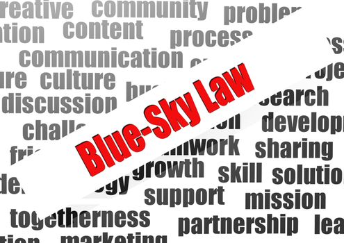 Blue-sky Law word cloud