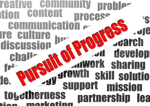 Pursuit of progress word cloud