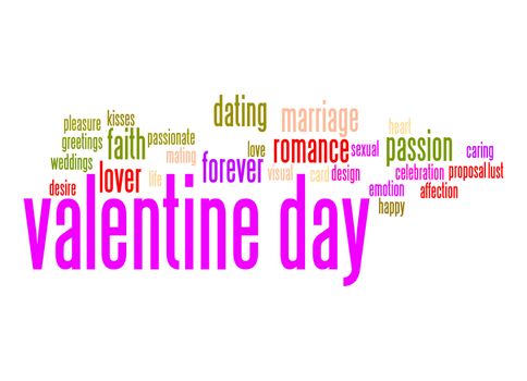 Valentine day word cloud