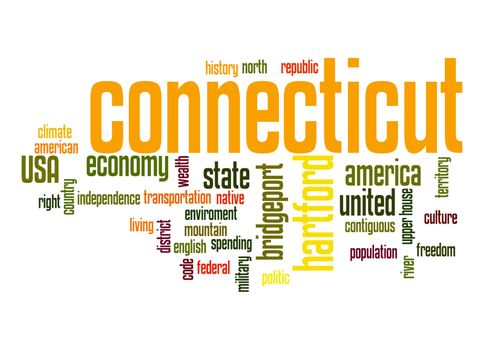 Connecticut word cloud