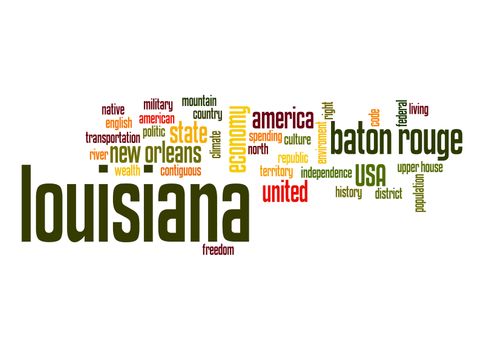 Louisiana word cloud