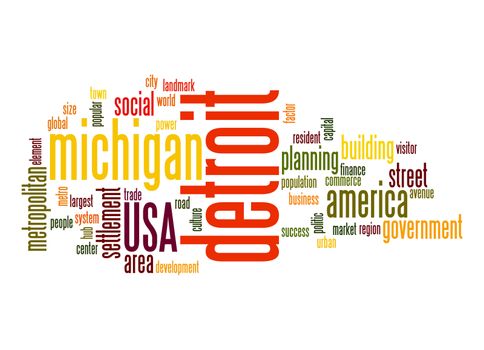 Detroit word cloud