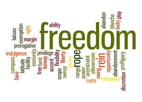 Freedom word cloud