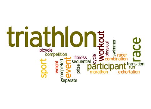 Triathlon word cloud