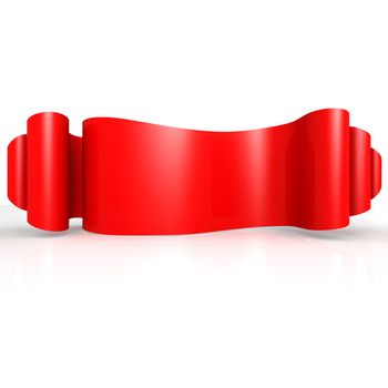 Red wave ribbon