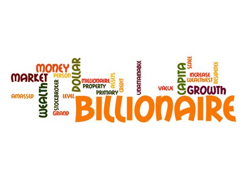 Billionaire word cloud